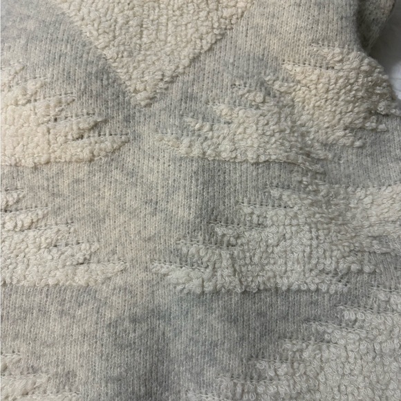 One Grey Day Heather Gray Long Cardigan with Shawl Collar and Geometric Pattern - Picture 15 of 15